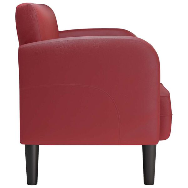 vidaXL Καναπές Loveseat Μπορντό 110 εκ. Συνθετικό δέρμα