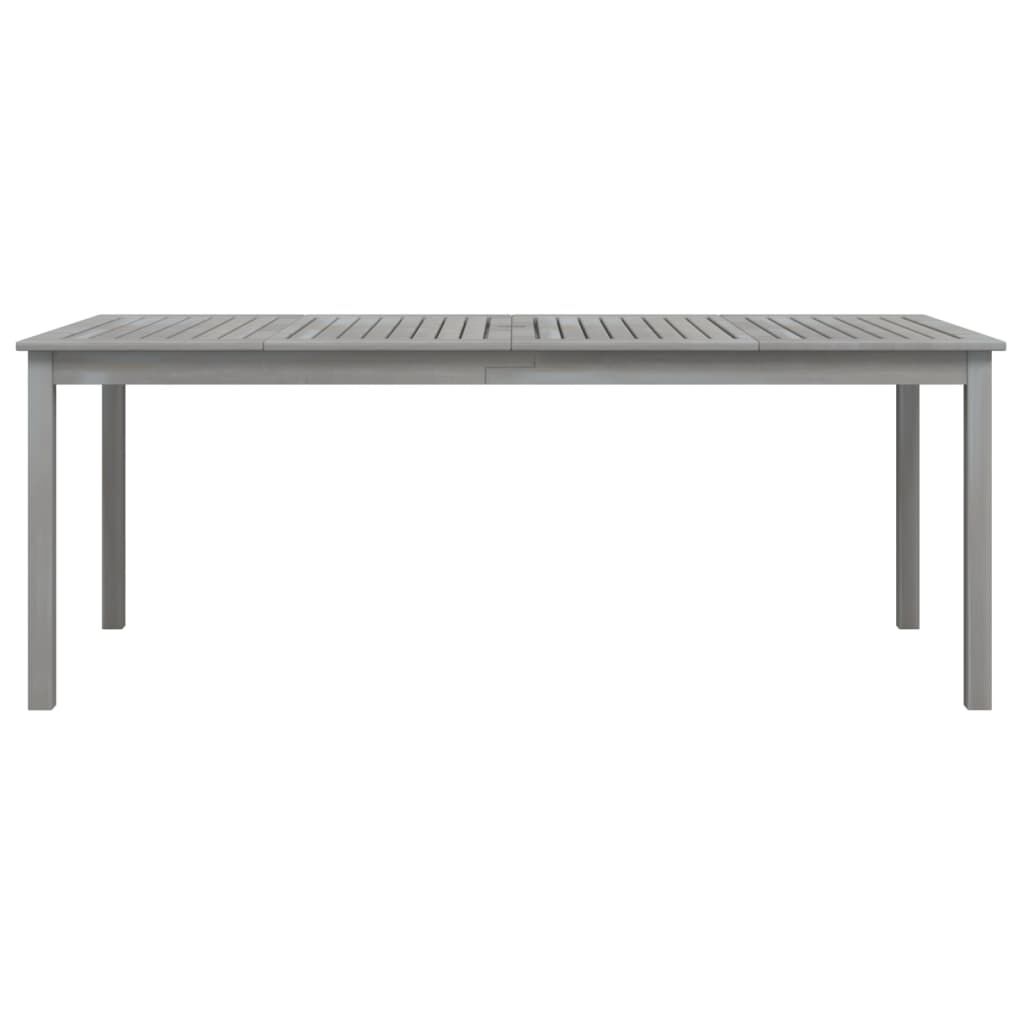 vidaXL Τραπέζι Κήπου Γκρι 200 x 100 x 75 εκ. από Μασίφ Ξύλο Ακακίας