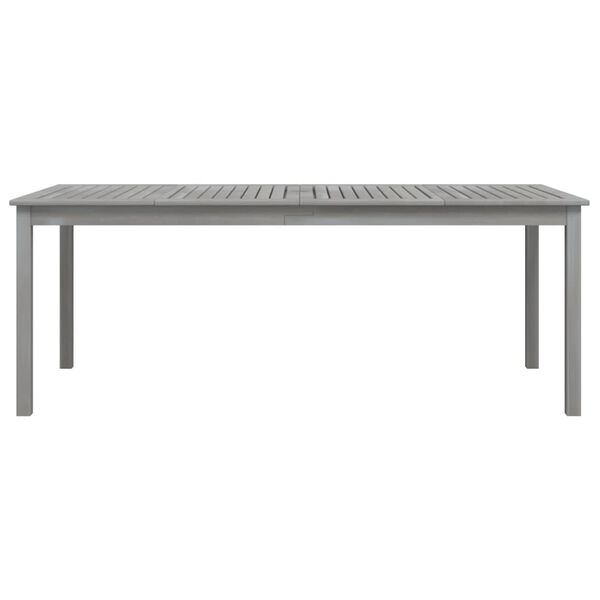 vidaXL Τραπέζι Κήπου Γκρι 200 x 100 x 75 εκ. από Μασίφ Ξύλο Ακακίας