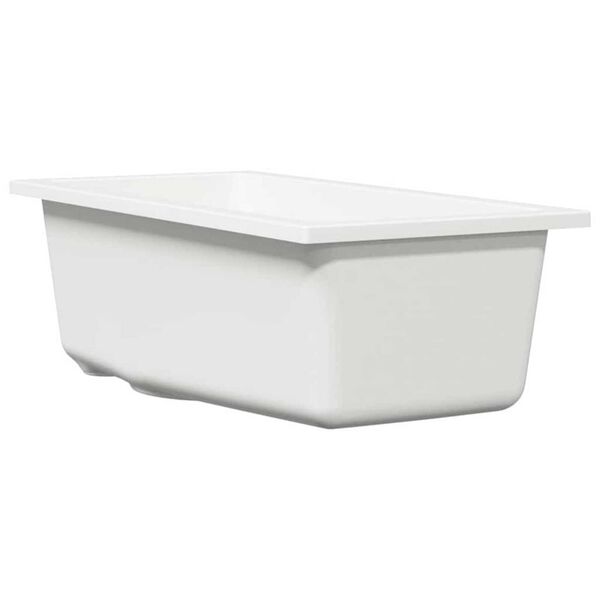 vidaXL Σιντρινο κουζίνας Λευκό 21 x 44 x 14 εκ. Γρανίτης