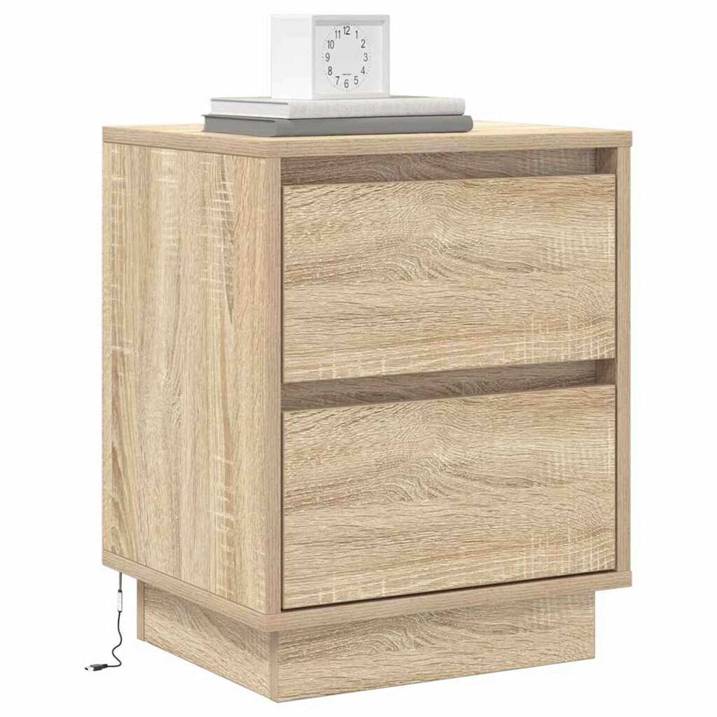 vidaXL Κομοδίνο με συρτάρι με 2 pcs Sonoma Δρυς 39 x 34.5 x 50 εκ.