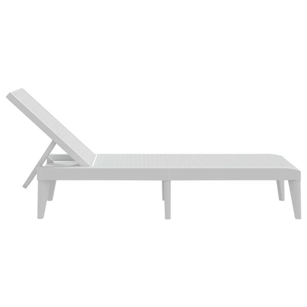 vidaXL Ξαπλώστρα Λευκή 186 x 60 x 29 από Πολυπροπυλένιο