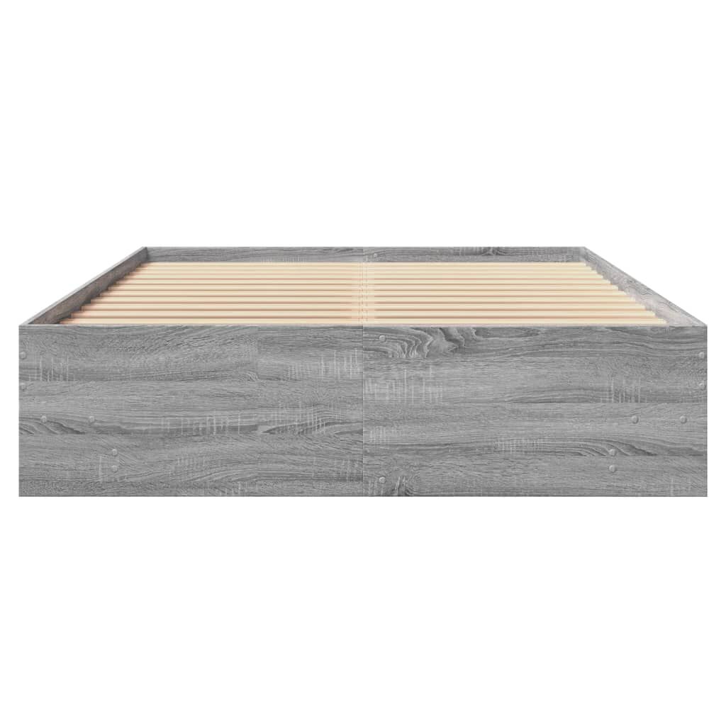 vidaXL Πλαίσιο Κρεβατιού Γκρι Sonoma 120x200 εκ. Επεξεργασμένο Ξύλο