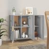 vidaXL Ντουλάπι Γκρι Sonoma 90 x 34 x 80 εκ. από Επεξεργασμένο Ξύλο