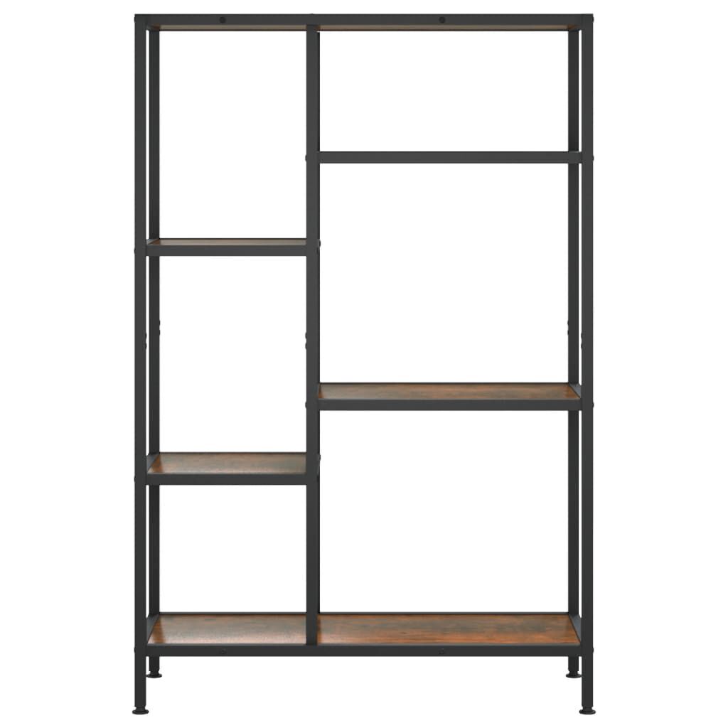 vidaXL Βιβλιοθήκη 80 x 30 x 120 εκ. από Ατσάλι και Επεξεργασμένο Ξύλο