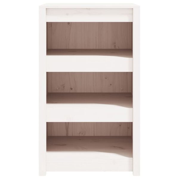 vidaXL Ντουλάπι Κουζίνας Εξ. Χώρου Λευκό 55x55x92 εκ Μασίφ Ξύλο Πεύκου