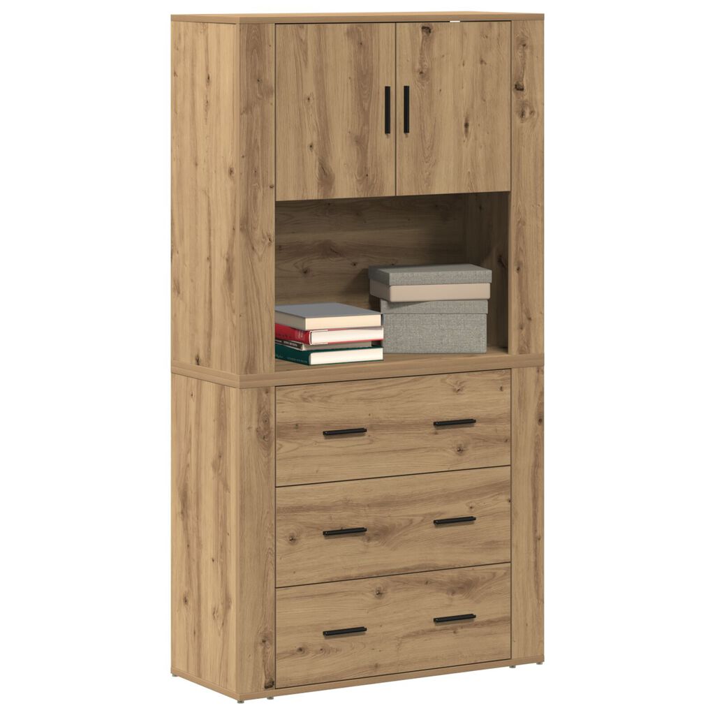 vidaXL Υψηλή Ντουλάπα Artisan Oak 80x33x150 εκ. Επεξεργασμένο Ξύλο
