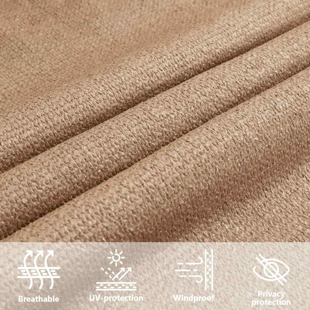 vidaXL Πανί Σκίασης Taupe 3/4 x 3 μ. από HDPE 160 γρ./μ²