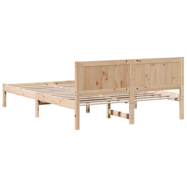 vidaXL Σκελετός Κρεβατιού Καφέ 150 x 200 cm Μασίφ ξύλο πεύκου