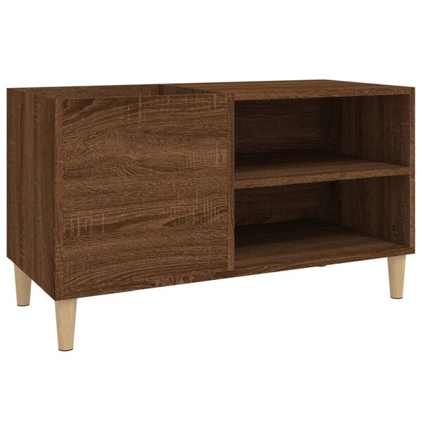 vidaXL Δισκοθήκη Καφέ Δρυς 84,5x38x48 εκ. από Επεξεργασμένο Ξύλο