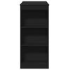vidaXL Τραπέζι Μπαρ με Ράφια Μαύρο 95x47x103,5 εκ. Επεξεργ. Ξύλο