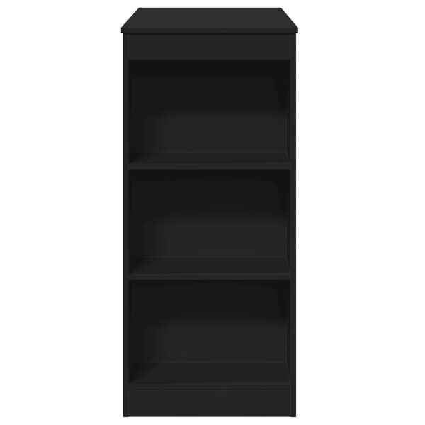 vidaXL Τραπέζι Μπαρ με Ράφια Μαύρο 95x47x103,5 εκ. Επεξεργ. Ξύλο