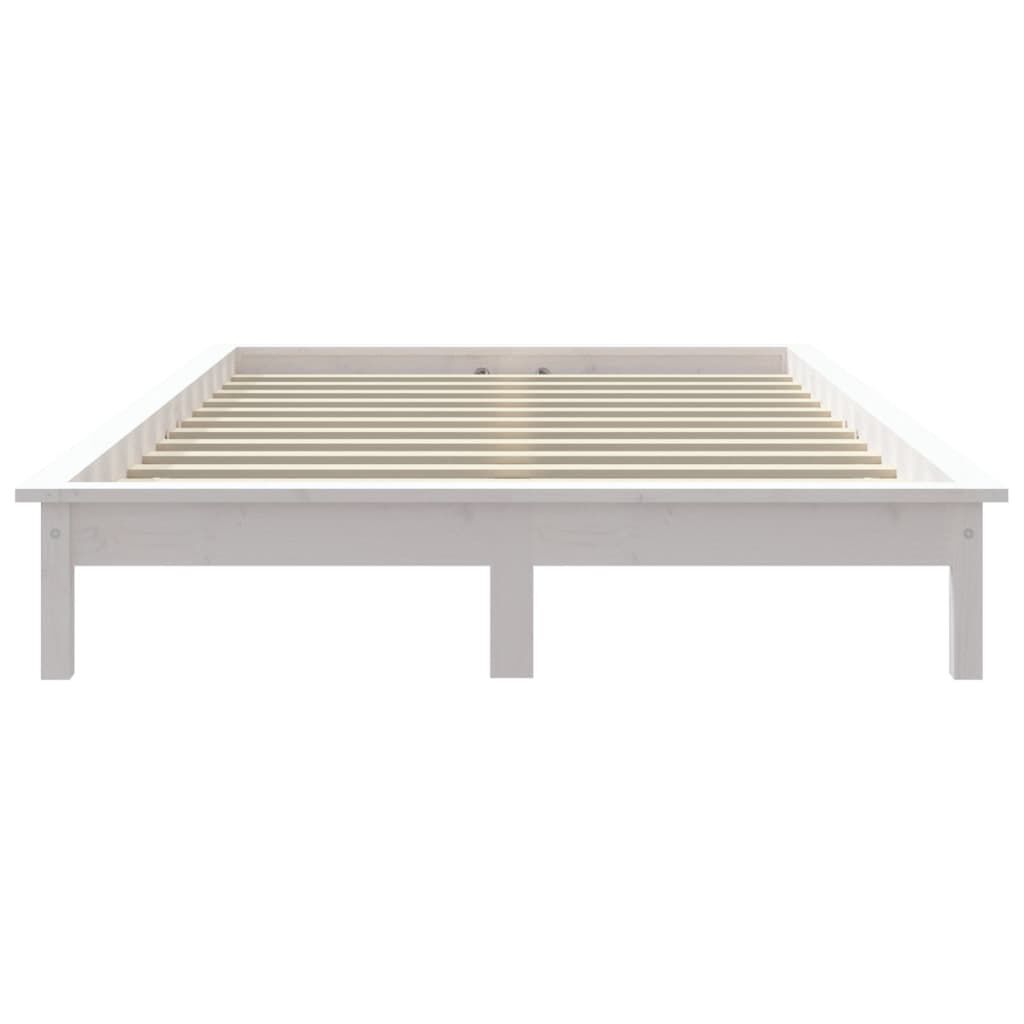 vidaXL Πλαίσιο Κρεβατιού Λευκό 180x200εκ. Μασίφ Ξύλο Πεύκου Super King