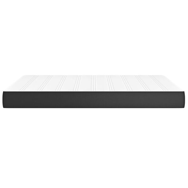 vidaXL Στρώμα με Pocket Springs Μαύρο 140x190x20 εκ. Συνθετικό Δέρμα