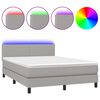vidaXL &Kappa;&rho;&epsilon;&beta;ά&tau;&iota; Boxspring &mu;&epsilon; &Sigma;&tau;&rho;ώ&mu;&alpha; & LED &Alpha;&nu;.&Gamma;&kappa;&rho;&iota; 140x190&epsilon;&kappa;. &Upsilon;&phi;&alpha;&sigma;&mu;ά&tau;&iota;&nu;&omicron;