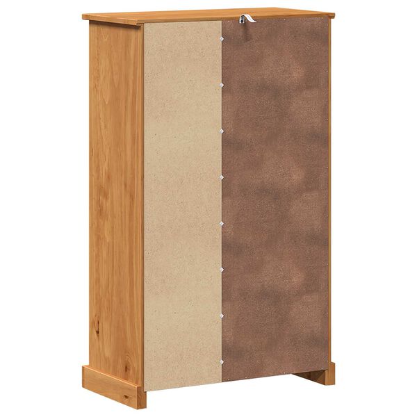 vidaXL Ντουλάπι Μπάνιου καφέ μελί 68 x 34 x 110 εκ. Μασίφ ξύλο πεύκου