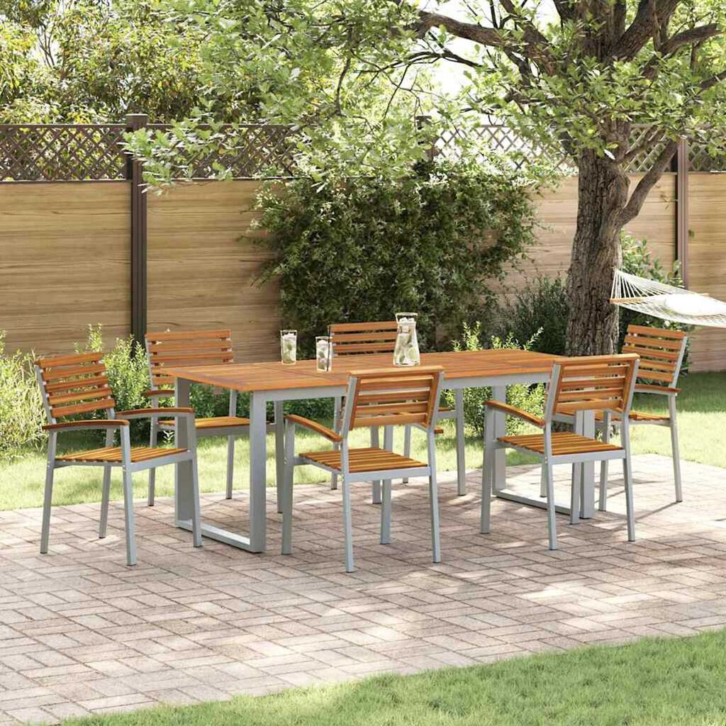 vidaXL Καρέκλα Κήπου 8 pcs Καφέ 56 x 57 x 87εκ. Μασίφ ξύλο ακακίας