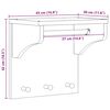 vidaXL Επίτοιχη κρεμάστρα παλτών SANDNES 43x30x42 εκ. Πεύκο μασίφ ξύλο