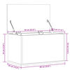 vidaXL Κουτί Αποθήκευσης Καφέ δρυς 60x35x35 εκ. Επεξεργασμένο Ξύλο