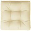 vidaXL Μαξιλάρι Παλέτας Κρεμ 60 x 60 x 12 εκ. Υφασμάτινο