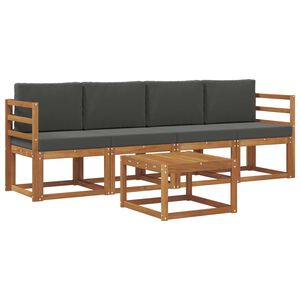 vidaXL &Sigma;&epsilon;&iota;&rho;ά &Kappa;&alpha;&nu;&alpha;&pi;έ &Epsilon;&xi;&omega;&tau;&epsilon;&rho;&iota;&kappa;&omicron;ύ &mu;&epsilon; &mu;&alpha;&xi;&iota;&lambda;ά&rho;&iota; 5 pcs &Phi;&upsilon;&sigma;&iota;&kappa;ό &kappa;&alpha;&iota; &Alpha;&nu;&theta;&rho;&alpha;&kappa;ί