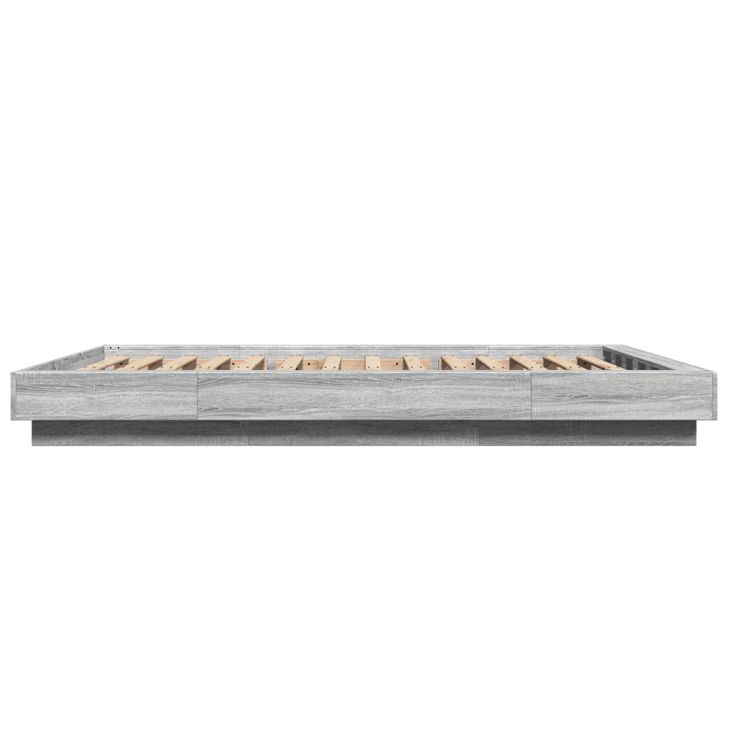 vidaXL Πλαίσιο Κρεβατιού Γκρι Sonoma 140x190 εκ. Επεξεργασμένο Ξύλο