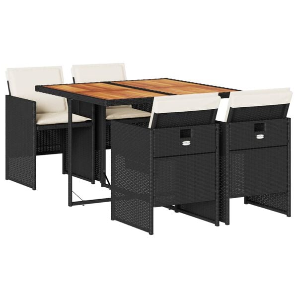 vidaXL &Sigma;&epsilon;&tau; &Tau;&rho;&alpha;&pi;&epsilon;&zeta;&alpha;&rho;ί&alpha;&sigmaf; &Kappa;ή&pi;&omicron;&upsilon; 5 &Tau;&epsilon;&mu;&alpha;&chi;ί&omega;&nu; &Mu;&alpha;ύ&rho;&omicron; &Sigma;&upsilon;&nu;&theta;. &Rho;&alpha;&tau;ά&nu; &mu;&epsilon; &Mu;&alpha;&xi;&iota;&lambda;ά&rho;&iota;&alpha;