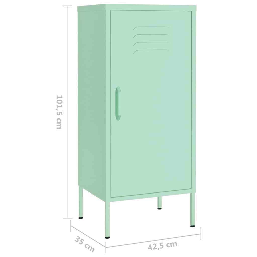 vidaXL Ντουλάπι Αποθήκευσης Xρώμα Mέντας 42,5x35x101,5 εκ. από Ατσάλι