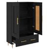 vidaXL Highboard &Mu;&alpha;ύ&rho;&eta; &Omicron;&xi;&upsilon;ά 69,5 x 31 x 115 &epsilon;&kappa;. &Epsilon;&pi;&epsilon;&xi;&epsilon;&rho;&gamma;&alpha;&sigma;&mu;έ&nu;&omicron; &xi;ύ&lambda;&omicron;