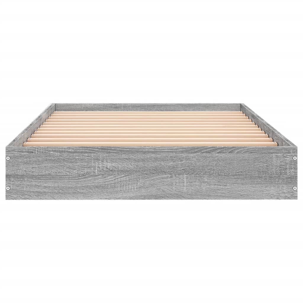 vidaXL Πλαίσιο Κρεβατιού Γκρι Sonoma 75x190 εκ. Επεξεργασμένο Ξύλο