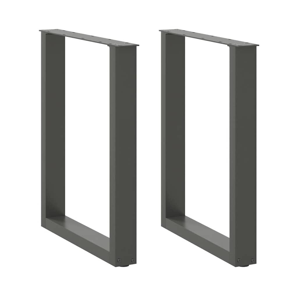 vidaXL Πόδια Τραπεζαρίας σε Σχήμα U 2 τεμ. Ανθρακί 70x(72-73) εκ. Ατσάλι
