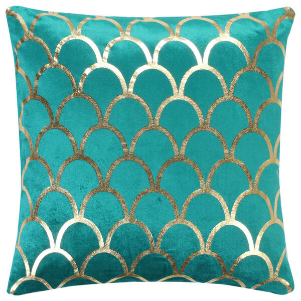 vidaXL Μαξιλάρια 2 τεμ. Πράσινο/Χρυσό με Τύπωμα Foil 40x40εκ Βελούδινα