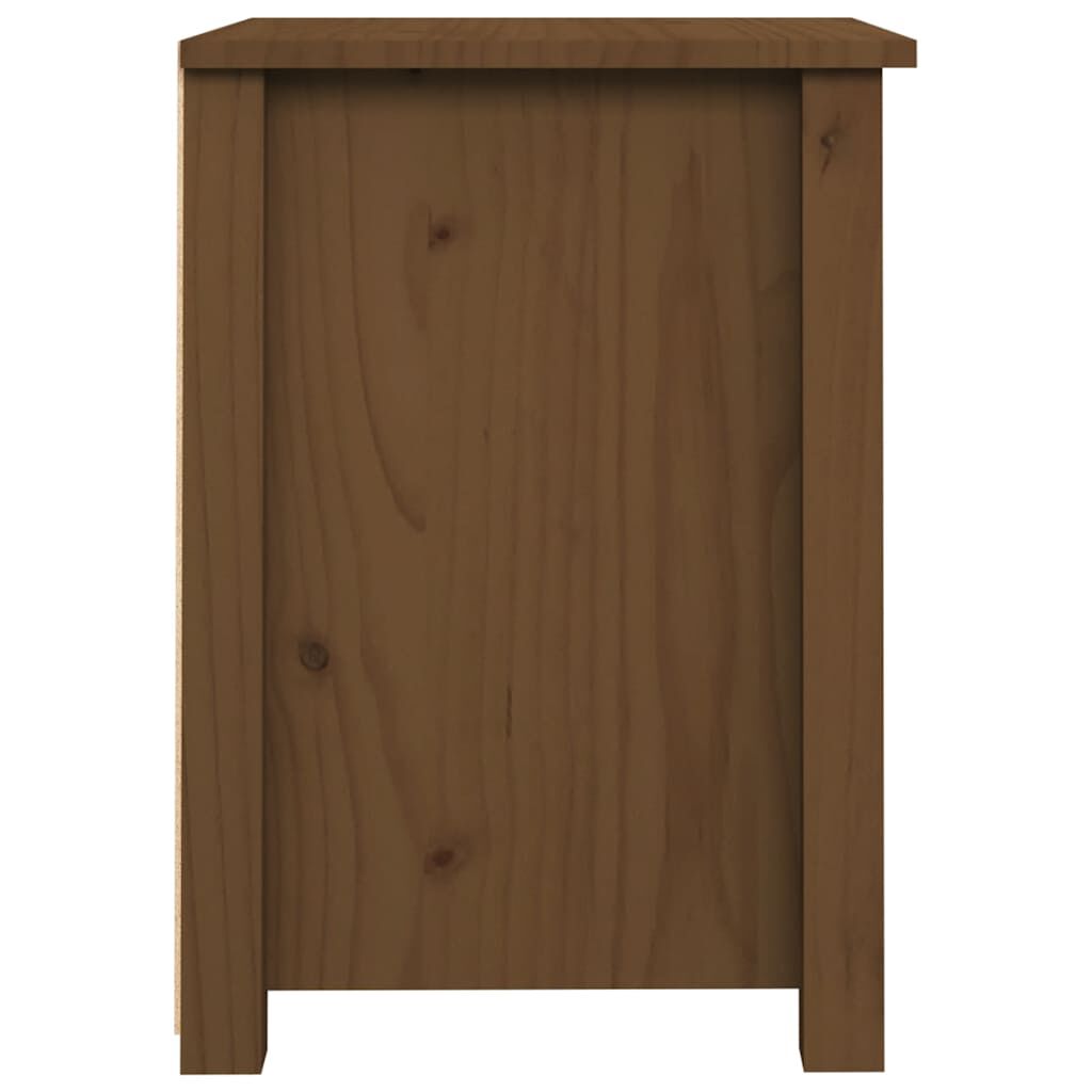 vidaXL Κομοδίνα 2 τεμ. Μελί 40 x 35 x 49 εκ. από Μασίφ Ξύλο Πεύκου
