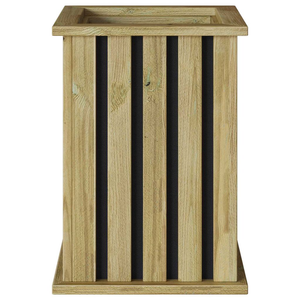 vidaXL Γλάστρα κήπου με επένδυση 33x33x45 εκ. από εμποτισμένο ξύλο πεύκου