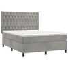 vidaXL &Kappa;&rho;&epsilon;&beta;ά&tau;&iota; Boxspring &mu;&epsilon; &Sigma;&tau;&rho;ώ&mu;&alpha;&LED &Alpha;&nu;. &Gamma;&kappa;&rho;&iota; 140x190 &epsilon;&kappa;. &Beta;&epsilon;&lambda;&omicron;ύ&delta;&iota;&nu;&omicron;