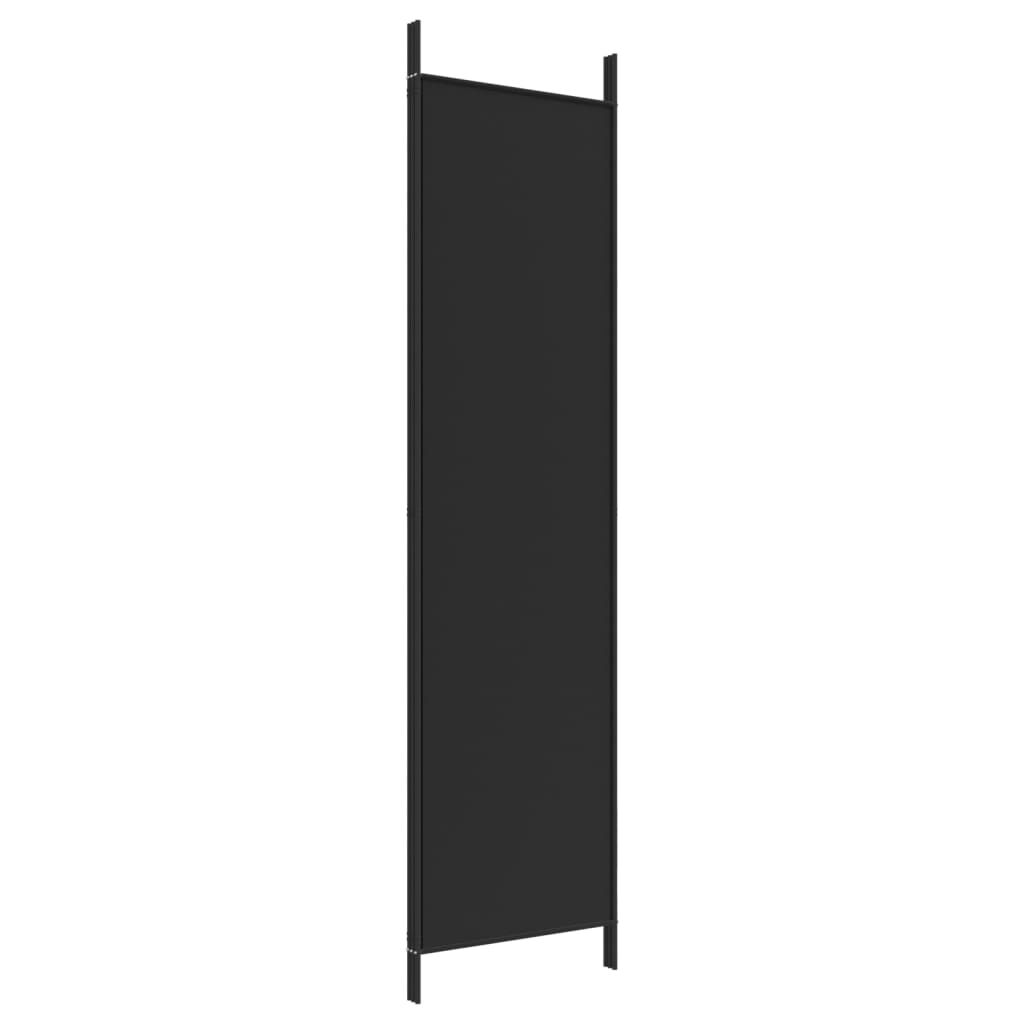 vidaXL Διαχωριστικό Δωματίου με 3 Πάνελ Μαύρο 150x200 εκ. από Ύφασμα