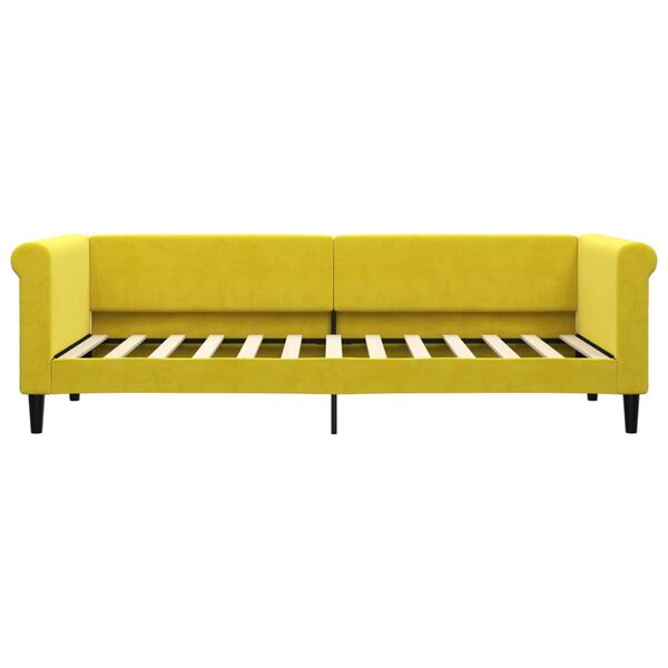 vidaXL Καναπές Κρεβάτι Συρόμενος Κίτρινος 80 x 200 εκ. Βελούδινος