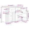 vidaXL Συρταριέρα HAMAR Αν. Γκρι 113 x 40 x 80εκ. Μασίφ Ξύλο Πεύκου