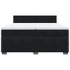 vidaXL &Kappa;&rho;&epsilon;&beta;ά&tau;&iota; Boxspring &mu;&epsilon; &Sigma;&tau;&rho;ώ&mu;&alpha; &Mu;&alpha;ύ&rho;&omicron; 200x200 &epsilon;&kappa;. &Beta;&epsilon;&lambda;&omicron;ύ&delta;&iota;&nu;&omicron;