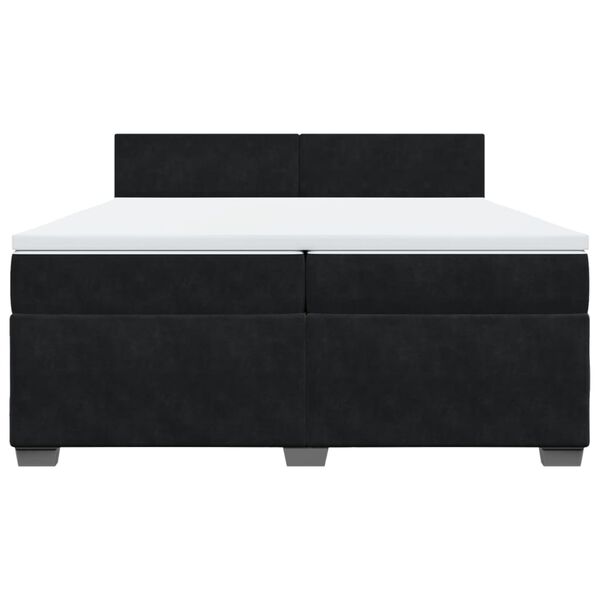 vidaXL &Kappa;&rho;&epsilon;&beta;ά&tau;&iota; Boxspring &mu;&epsilon; &Sigma;&tau;&rho;ώ&mu;&alpha; &Mu;&alpha;ύ&rho;&omicron; 200x200 &epsilon;&kappa;. &Beta;&epsilon;&lambda;&omicron;ύ&delta;&iota;&nu;&omicron;