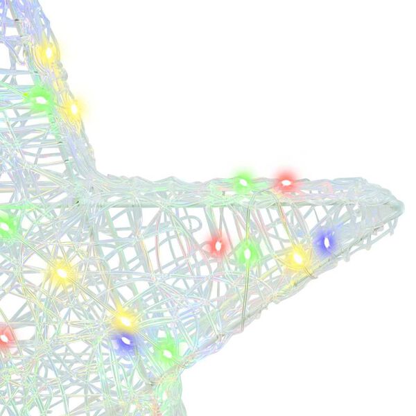 vidaXL 3D Αστέρι με 50 LED Πολύχρωμο 55 x 53.5 x 10 εκ Ακρυλικό