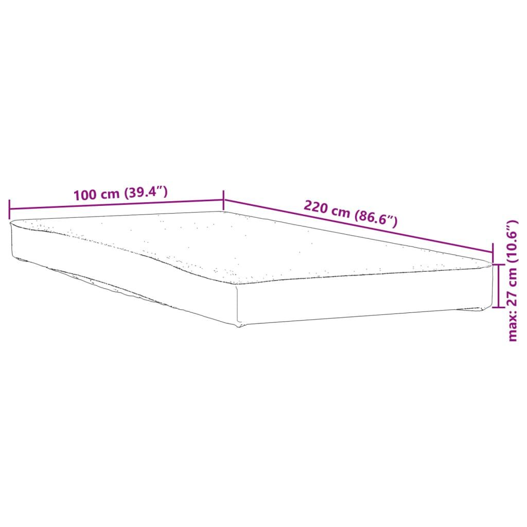 vidaXL Προστατευτικό στρώματος Λευκό 100x220 εκ. Αδιάβροχο