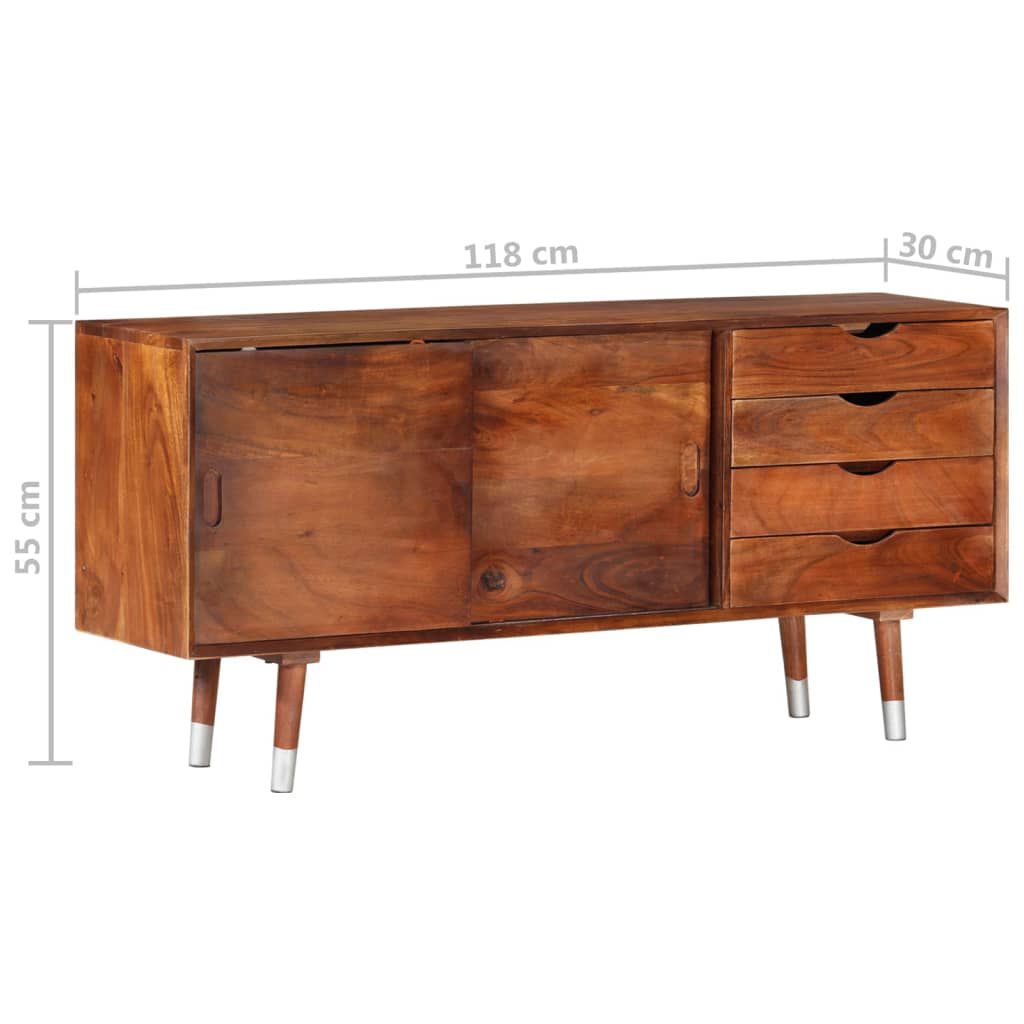 vidaXL Έπιπλο Τηλεόρασης 118 x 30 x 55 εκ. από Μασίφ Ξύλο Ακακίας