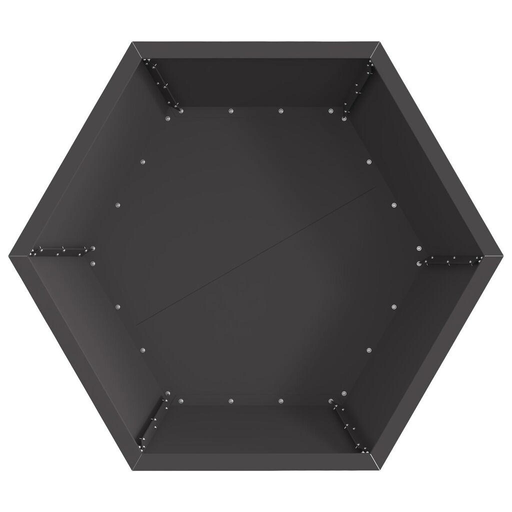 vidaXL Εστία Φωτιάς Έξιγωνη Μαύρη 75x75x28 εκ Ατσάλι