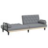vidaXL Καναπές Κρεβάτι με Μπράτσα Ανοιχτό Γκρι Υφασμάτινος