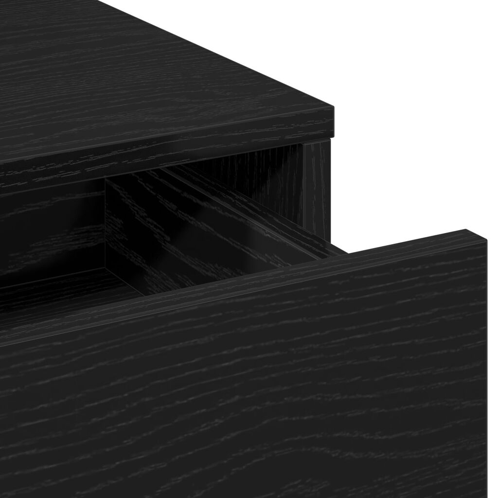 vidaXL Τουαλέτα με Συρτάρια Μαύρη Δρυς 50x41x140 εκ
