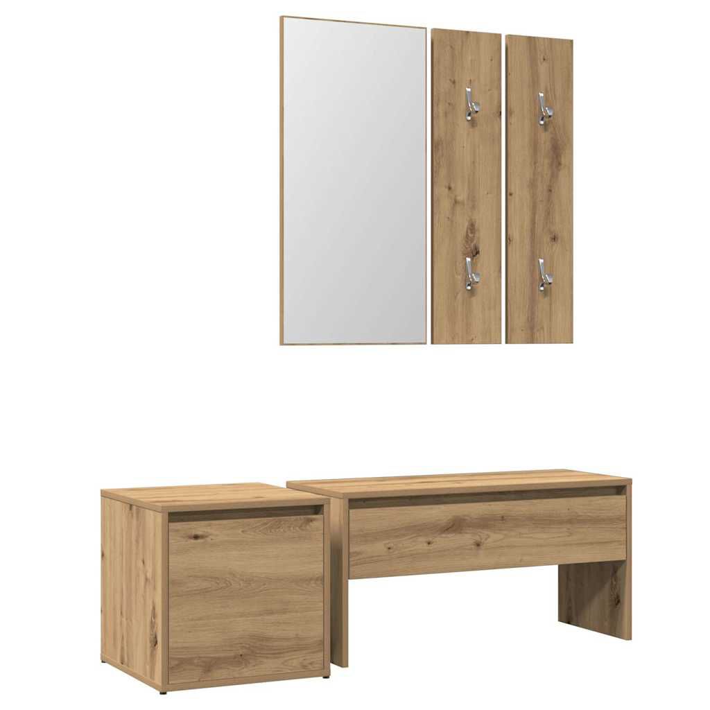 vidaXL σετ επίπλων διαδρόμου Artisan Oak Engineered Wood