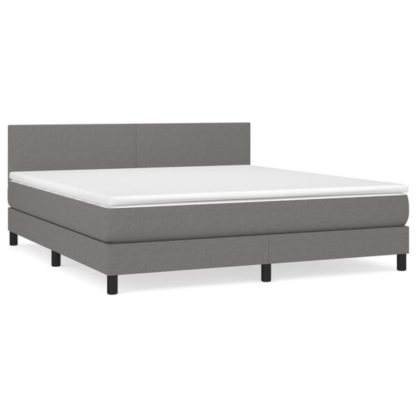 vidaXL &Kappa;&rho;&epsilon;&beta;ά&tau;&iota; Boxspring &mu;&epsilon; &Sigma;&tau;&rho;ώ&mu;&alpha; &Sigma;&kappa;&omicron;ύ&rho;&omicron; &Gamma;&kappa;&rho;&iota; 160x200 &epsilon;&kappa; &Upsilon;&phi;&alpha;&sigma;&mu;ά&tau;&iota;&nu;&omicron;