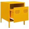 vidaXL Κομοδίνα 2 τεμ. Μουσταρδί 35x39x43,5 εκ. από Χάλυβα