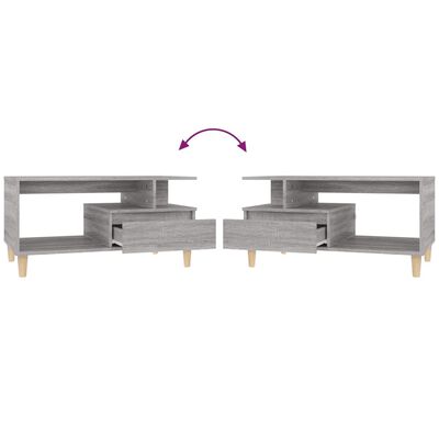 vidaXL Τραπεζάκι Σαλονιού Γκρι Sonoma 90x49x45 εκ.Επεξεργασμένο Ξύλο
